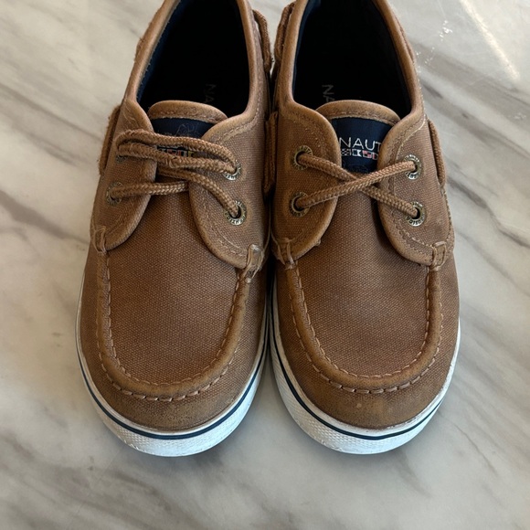 Nautica Kids Brown Canvas Dress Shoes - Picture 1 of 5